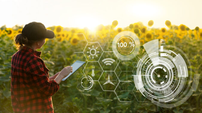 Farmer With A Digital Tablet In The Agricultural Field.